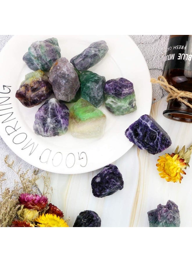 Fireboomoon 2lb/950g Rough Natural Fluorite Stone Raw Rainbow Fluorite Gemstone Crystal Rock - Image 5